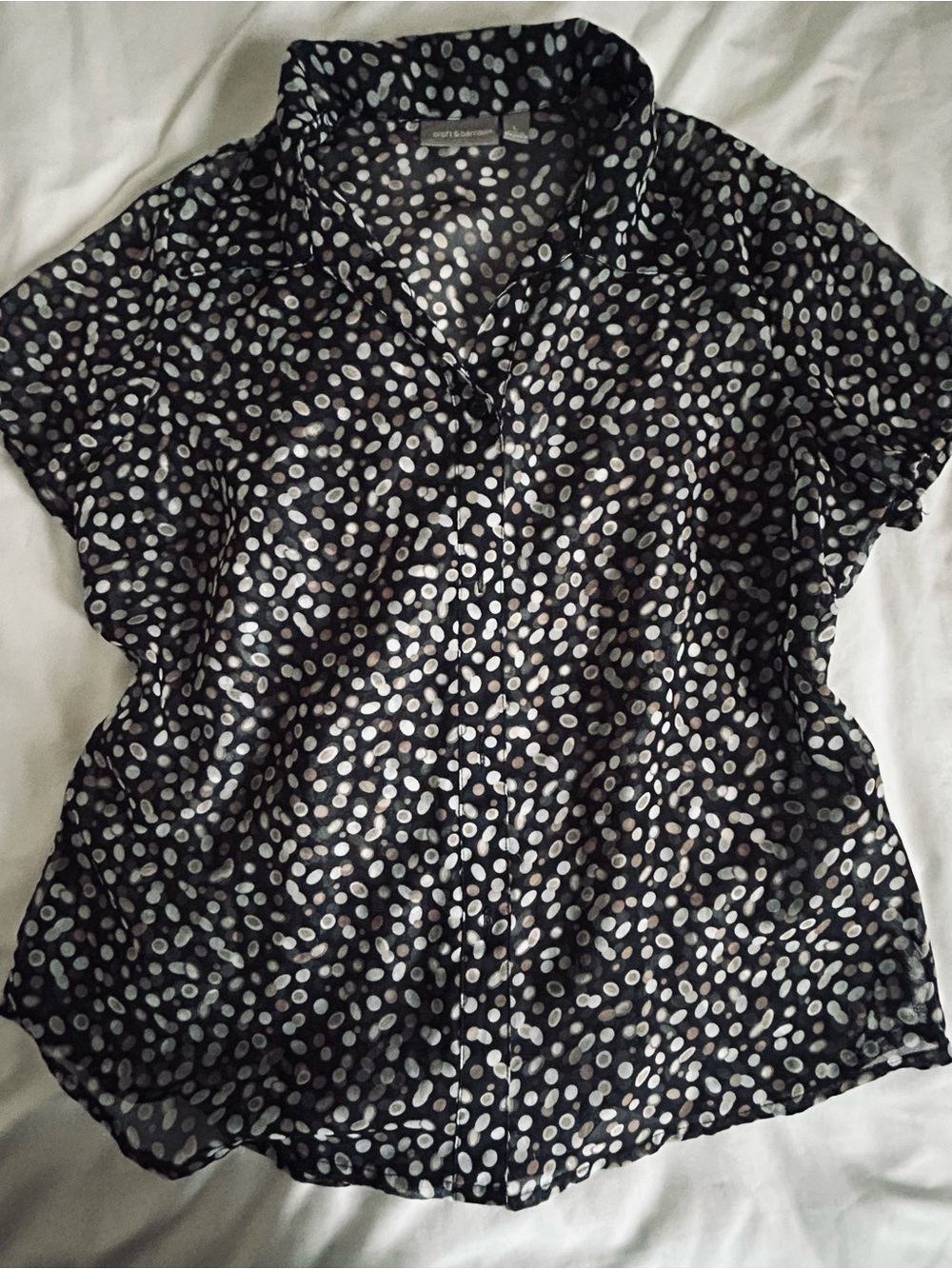 croft & barrow Polka Dot Blouse